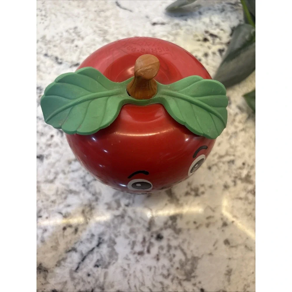 FISHER PRICE Happy Apple 1972 Short Stem Roly Poly Vintage Chime‎ Children's Toy